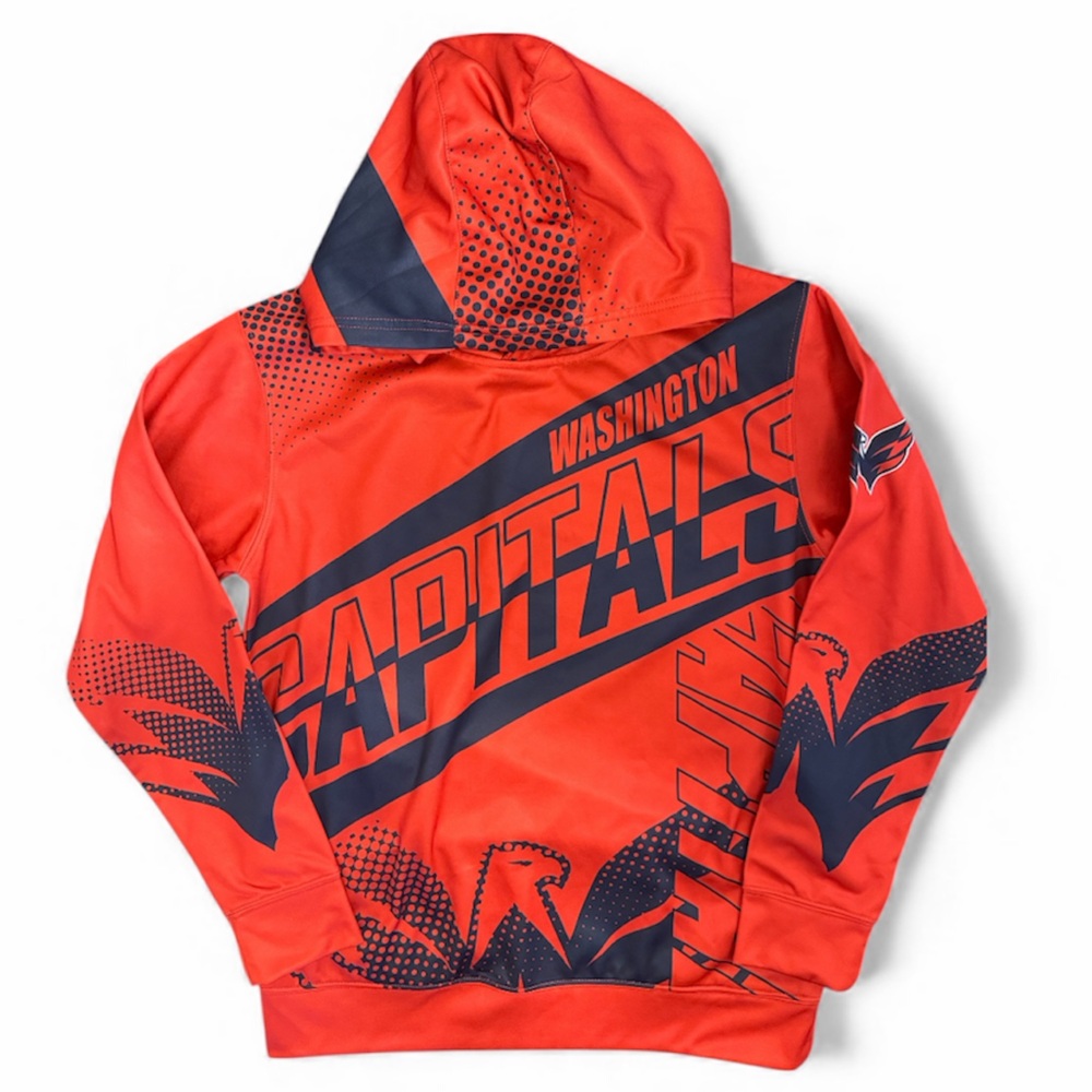 NHL Washington Capitals Hoodie Youth Medium (10/12) Red and Navy